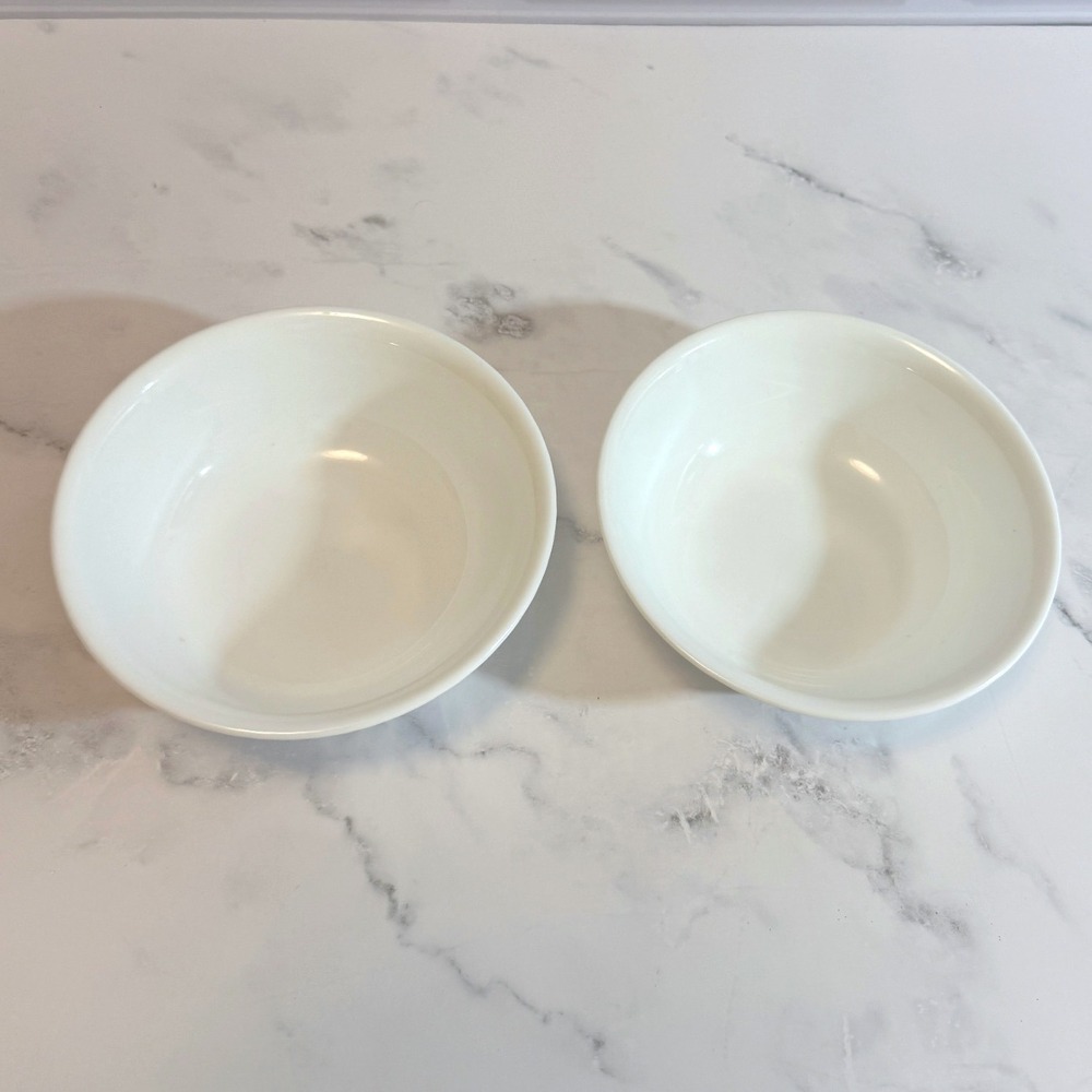 VTG PAIR (2) Winter Frost White Corelle by Corning 6 1/4"‎ Cereal Bowls